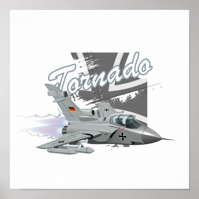 Cartoon military fighter plane poster (Front)