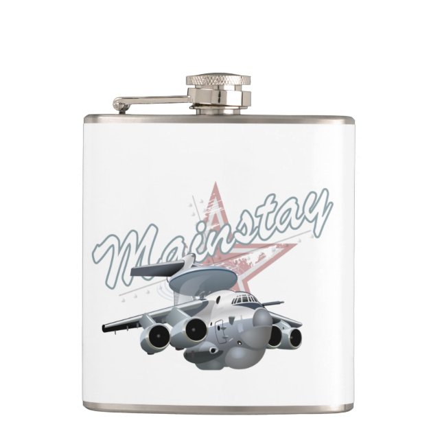 Cartoon military plane flask (Front)