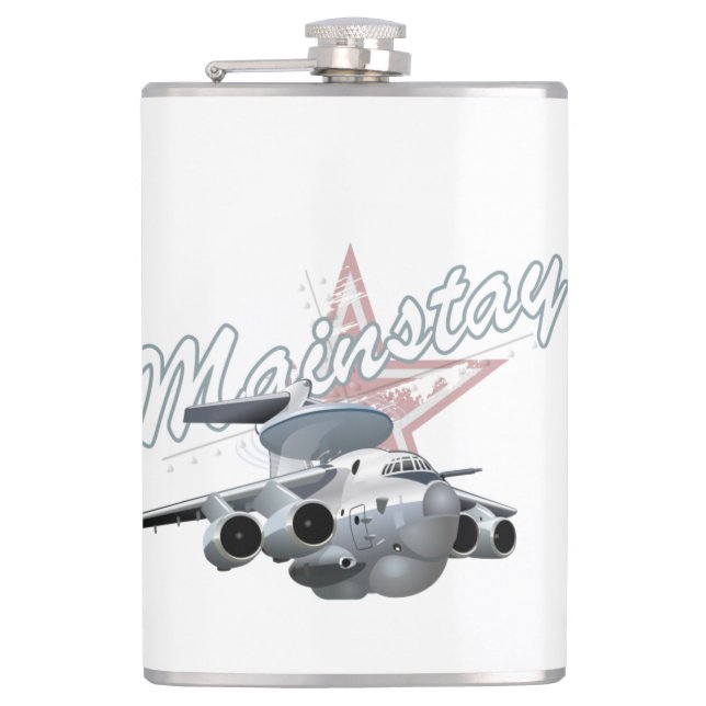 Cartoon military plane flask (Front)