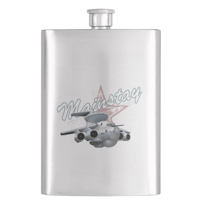 Cartoon military plane flask (Front)
