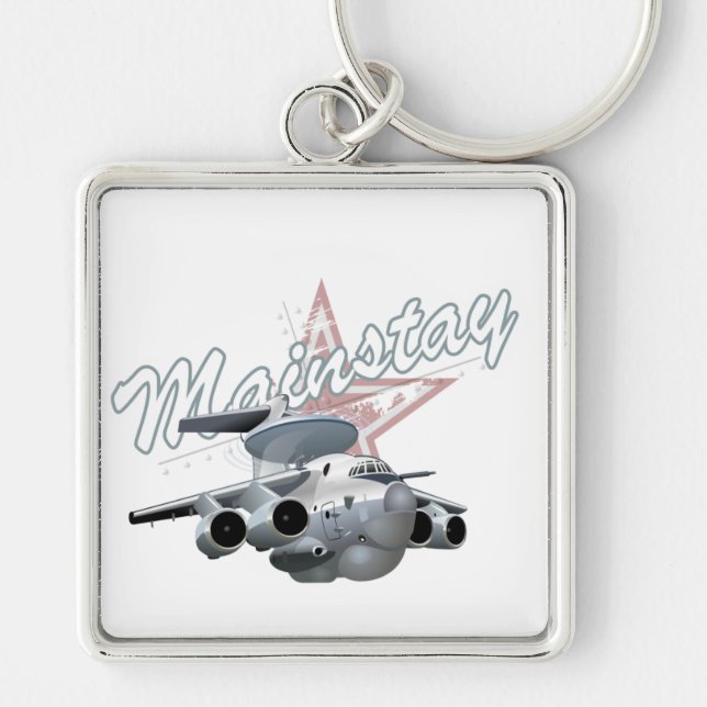 Cartoon military plane keychain (Front)