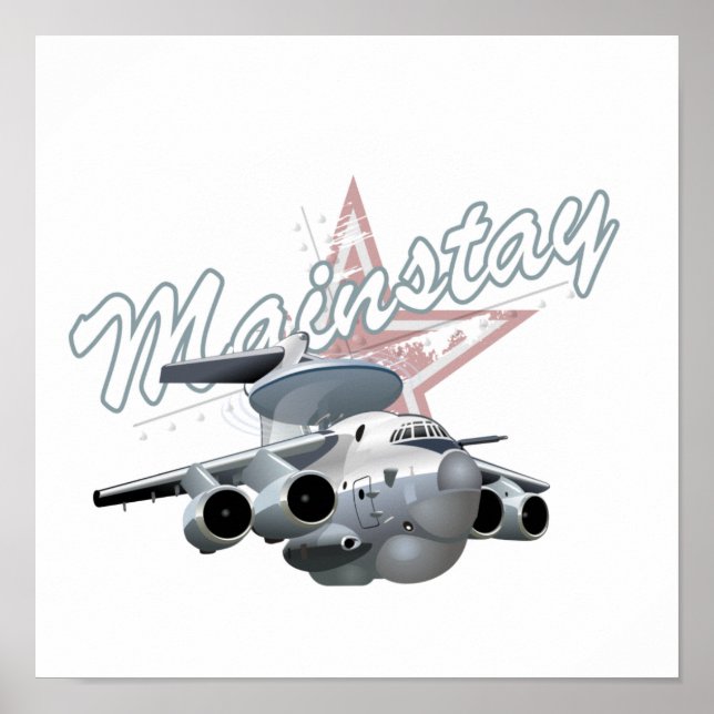 Cartoon military plane poster (Front)