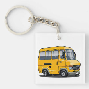 Cartoon mini bus keychain