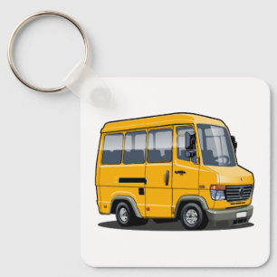 Cartoon mini bus keychain