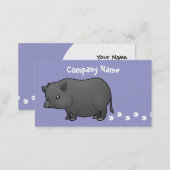 Cartoon Miniature Pig Business Card (Front/Back)