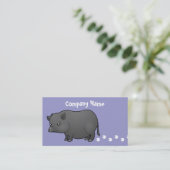 Cartoon Miniature Pig Business Card (Standing Front)