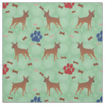 Cartoon Miniature Pinscher Fabric