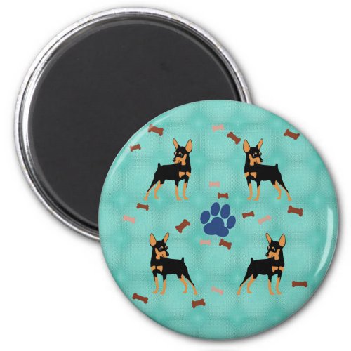 Cartoon Miniature Pinscher Magnet