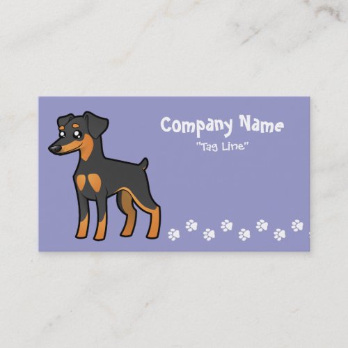 Cartoon Miniature Pinscher / Manchester Terrier Business Cards