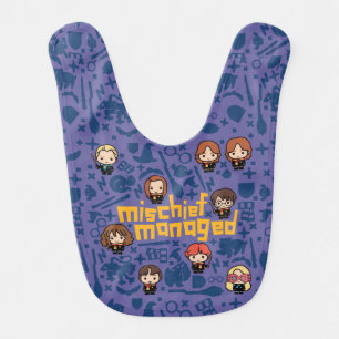 Cartoon "MISCHIEF MANAGED™" Graphic Baby Bib