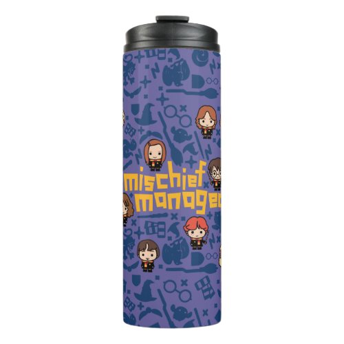 Cartoon MISCHIEF MANAGED Graphic Thermal Tumbler