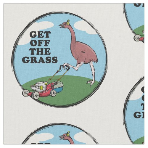 Cartoon Moa extinct NZ bird Fabric