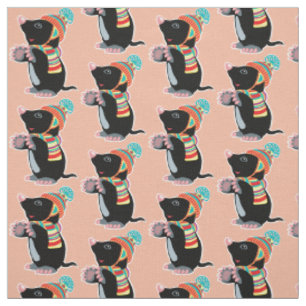 cartoon mole fabric