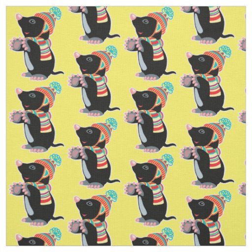 cartoon mole fabric