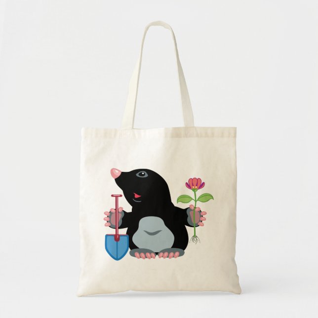 cartoon mole tote bag (Front)