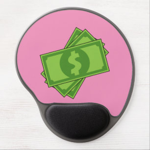Cartoon Money Dollar Bills Gel Mouse Pad