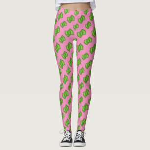 Cartoon Money Dollar Bills Leggings