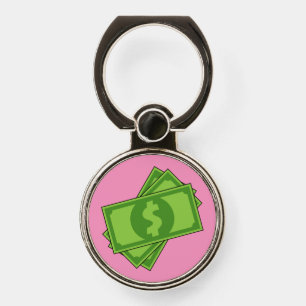 Cartoon Money Dollar Bills Phone Ring Stand