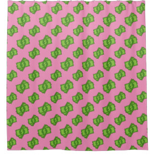 Cartoon Money Dollar Bills Shower Curtain