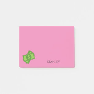 Cartoon Money Dollar Bills Square Personalize Post-it Notes