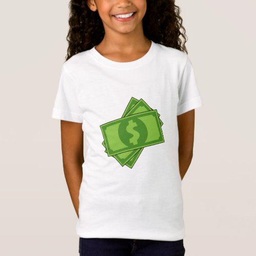 Cartoon Money Dollar Bills T_Shirt