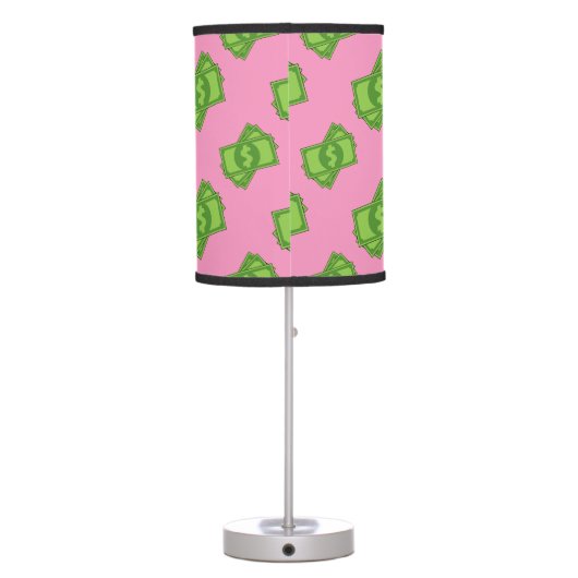 Cartoon Money Dollar Bills Table Lamp (Back)