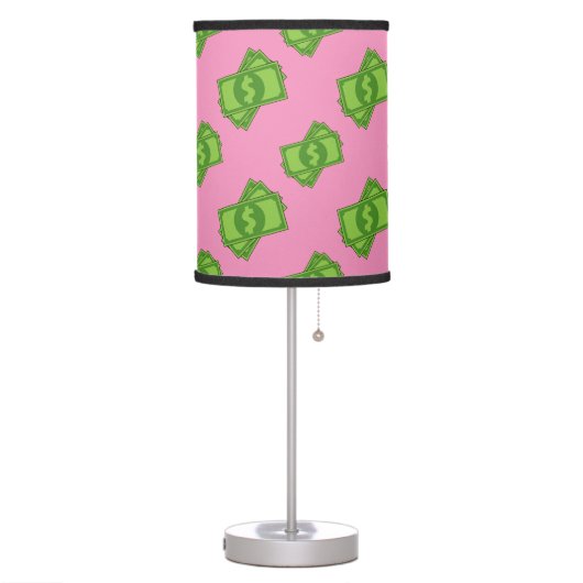 Cartoon Money Dollar Bills Table Lamp (Left)