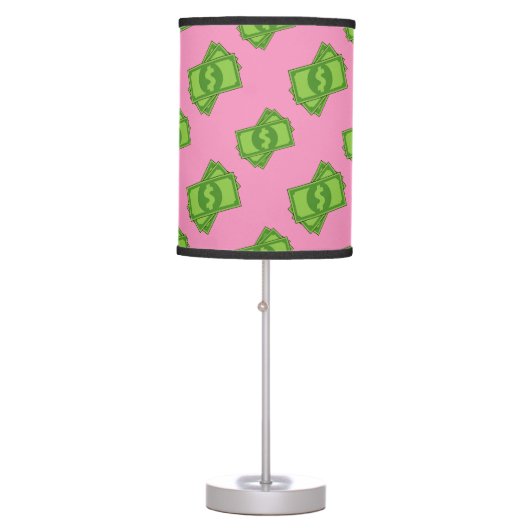 Cartoon Money Dollar Bills Table Lamp (Front)