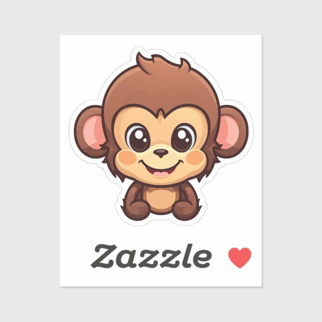 Cartoon monkey sticker (Sheet)