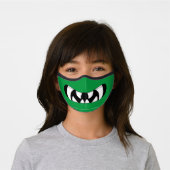 Cartoon Monster Mouth Green Premium Face Mask (Worn)