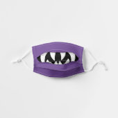 Cartoon Monster Mouth | Purple Kids' Cloth Face Mask (Front, Unfolded)