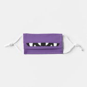 Cartoon Monster Mouth | Purple Kids' Cloth Face Mask (Front, Folded)