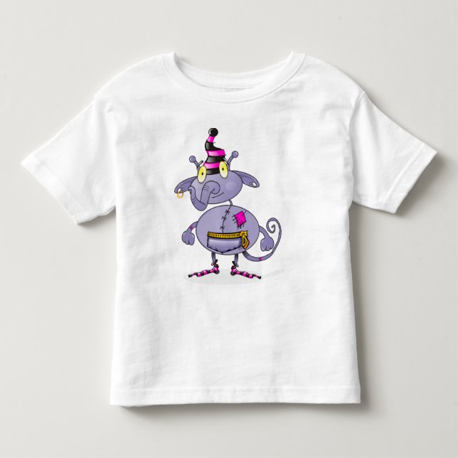 Cartoon Monster - Patches! Toddler T-shirt (Front)