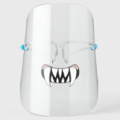 Cartoon Monster Teeth Mouth Face Shield (Front)