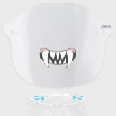 Cartoon Monster Teeth Mouth Face Shield (Front w/Glasses)