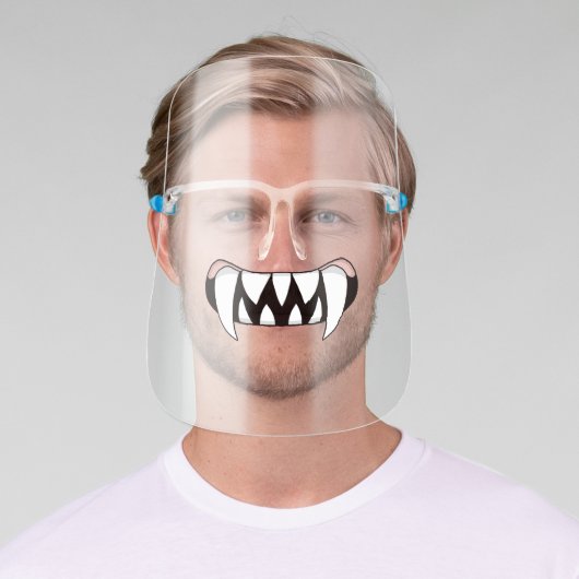 Cartoon Monster Teeth Mouth Face Shield (Insitu)