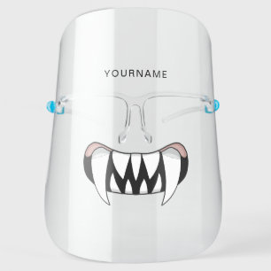 Cartoon Monster Teeth Mouth Personalized Face Shield