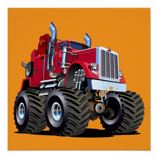 Cartoon Monster tow truck Poster (Front)