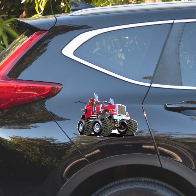Cartoon Monster tow truck Sticker (Car Side)