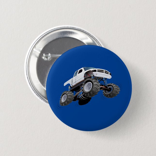 Cartoon monster truck button (Front & Back)