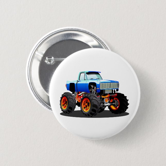 Cartoon monster truck button (Front & Back)