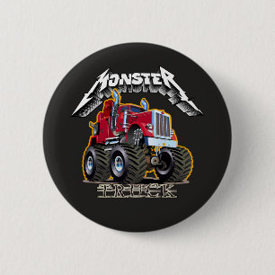 Cartoon monster truck button
