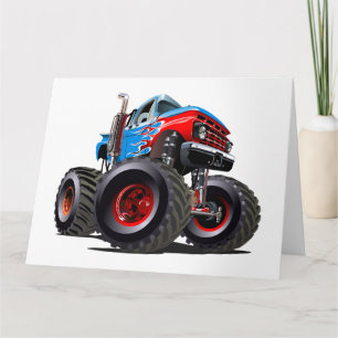Cartoon monster truck card