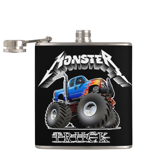 Cartoon monster truck flask (Opened)