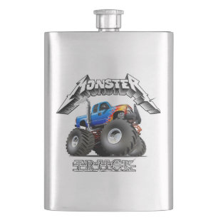 Cartoon monster truck flask