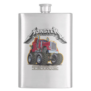 Cartoon monster truck flask