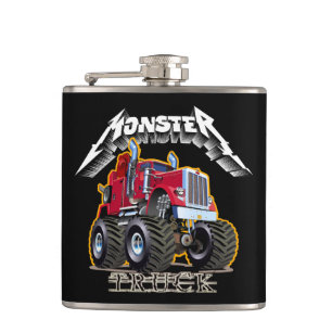 Cartoon monster truck flask