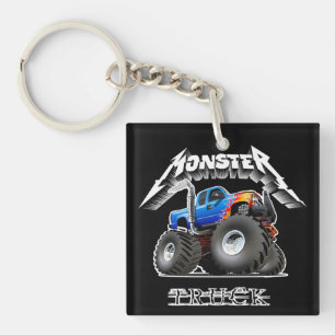 Cartoon monster truck keychain