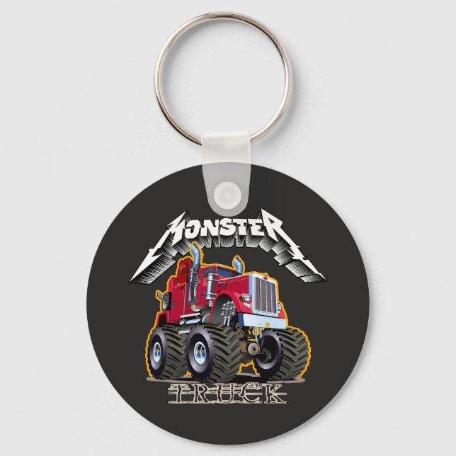Cartoon monster truck keychain (Front)