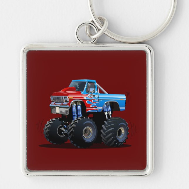 Cartoon monster truck keychain (Front)
